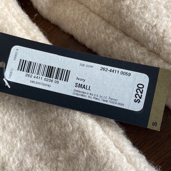 Women’s Worthington Ivory Short Overcoat. Sz S Double breasted - gold buttons. - Picture 10 of 13